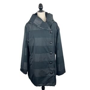 Ritva Falla Striped Oversized Button Front Jacket